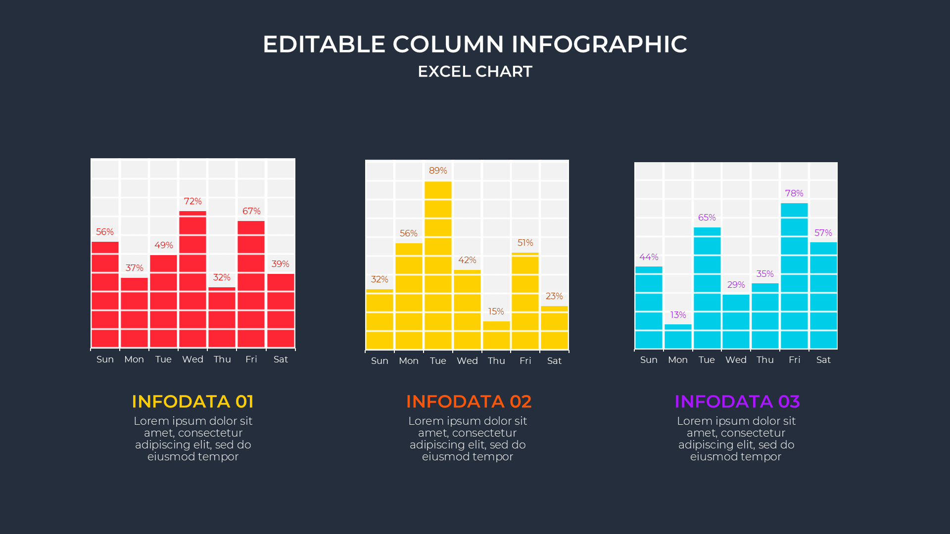 Excel Data Charts [dark] slide 8
